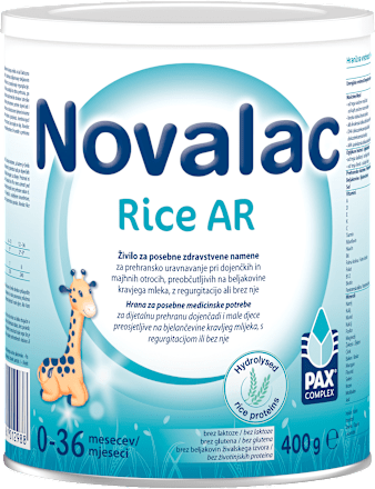Živilo za posebne prehranske namene Rice AR, 0-36 m Novalac