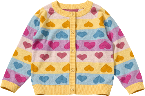 Strickjacke mit Herz-Muster, rosa, Gr. 104 ALANA