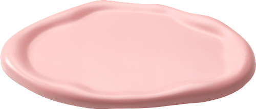 Ablage mit Wellenrand, matt rosa (24x16,5 cm) dm home