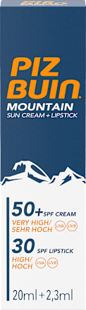 Sonnencreme + Lippenpflege Kombi Mountain LSF 50 PIZ BUIN