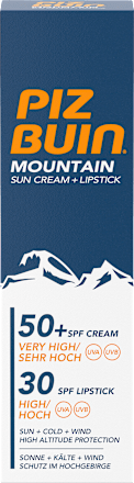 Sonnencreme + Lippenpflege Kombi Mountain LSF 50 PIZ BUIN