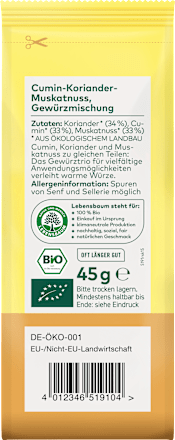 Gewürzmischung, Cumin-Koriander-Muskat LEBENSBAUM