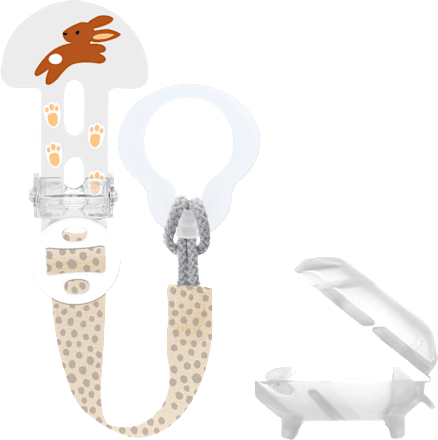 Schnullerband Clip it! & Cover creme mam