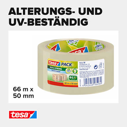 Klebeband Strong Recycled transparent tesa