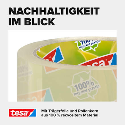 Klebeband Strong Recycled transparent tesa