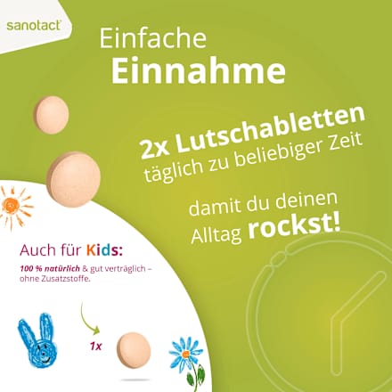 natürliches Vitamin C Lutschtabletten 30 St. sanotact