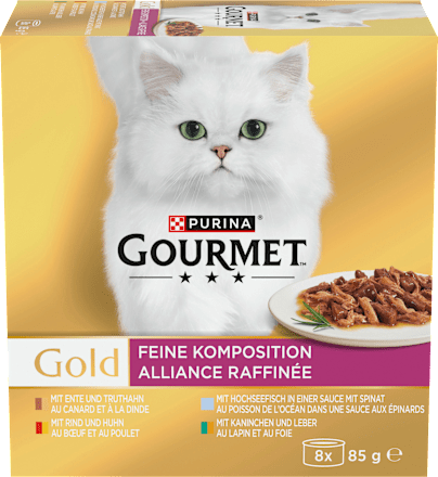 Nassfutter Katze Feine Komposition Multipack (8x85 g) Purina Gourmet