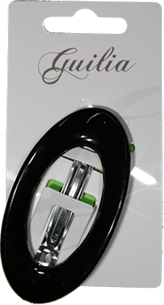 Шнола за коса в овална форма, черна guilia