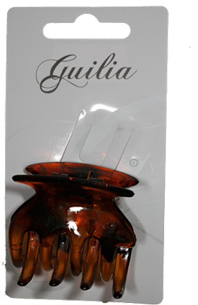 Щипка за коса, кафява 4,5 см guilia
