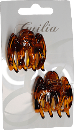 Щипки за коса, кафяви, 3,5 см guilia