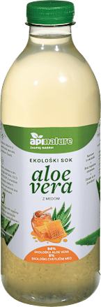 Ekološki sok aloe vera, prečiščen z medom APINATURE