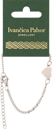 Narukvica od nehrđajućeg čelika – srce, srebrna Ivančica Pahor