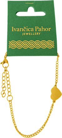 Narukvica od nehrđajućeg čelika – srce, zlatna Ivančica Pahor