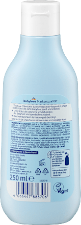 Latte corpo sensitive con camomilla e olio di girasole babylove