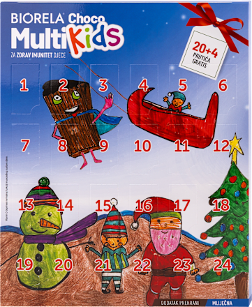 Adventski kalendar Choco Multi Kids, više vrsta BIORELA