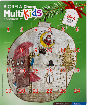 Adventski kalendar Choco Multi Kids, više vrsta BIORELA