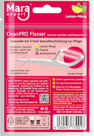 Zahnseidesticks Clean PRO Lemon-Minze fluorid antibakteriell Mara