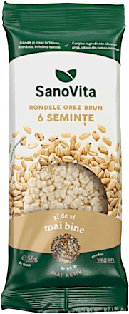 Rondele de orez brun Sanovita