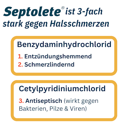 Septolete mit Zitronen-Honig-Geschmack 3 mg/1 mg Lutschtabletten Septolete