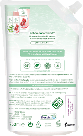 Flüssigseife sensitiv Nachfüllpack Frosch Senses