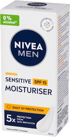 pleťový krém pro muže s OF15 Sensitive NIVEA MEN
