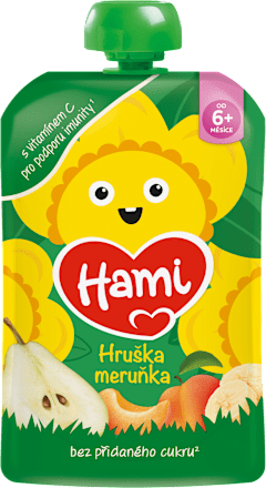 příkrm v sáčku hruška & meruňka Hami