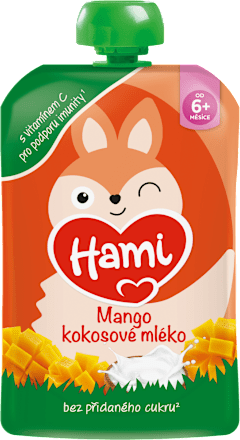příkrm v sáčku mango & kokosové mléko Hami