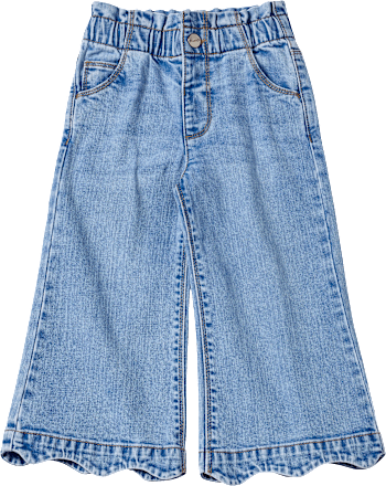 Jeans mit weitem Schnitt, Stretch & Paperbag-Bund, blau, Gr. 104 ALANA