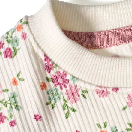 Schlafanzug mit Blumen-Muster, weiß, Gr. 98 ALANA