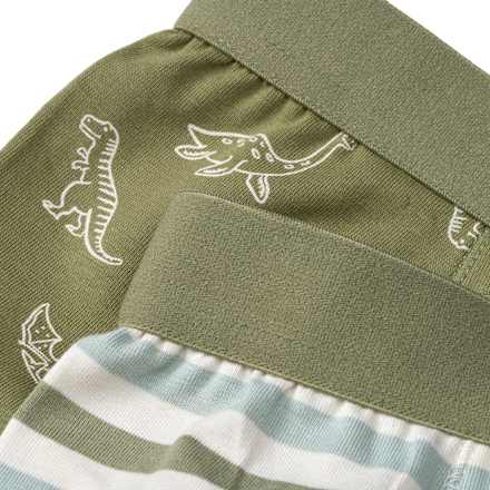 Boxershorts mit Dino-Muster & Streifen, grün, Gr. 86/92 ALANA