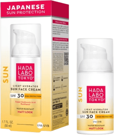 Crema Solare Viso Idratante Waterproof SPF30 HADA LABO TOKYO