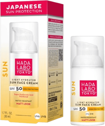 Crema Solare Viso Idratante Waterproof  SPF50 HADA LABO TOKYO