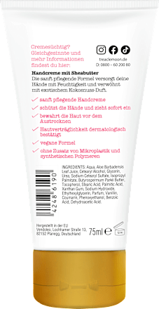 Handcreme my coconut island mit Sheabutter & Kokosnuss-Duft treaclemoon