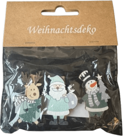 Drvene kvačice s božićnim motivima KUWOPA