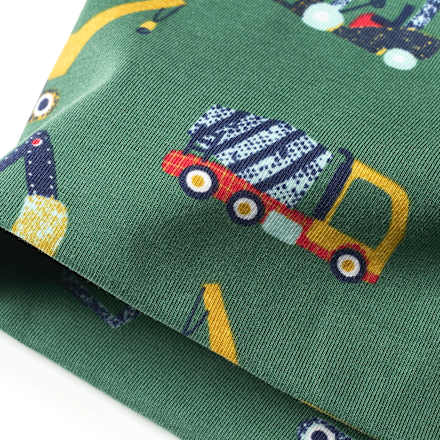 Mütze Pro Climate mit Bagger-Muster, grün, Gr. 48/49 ALANA