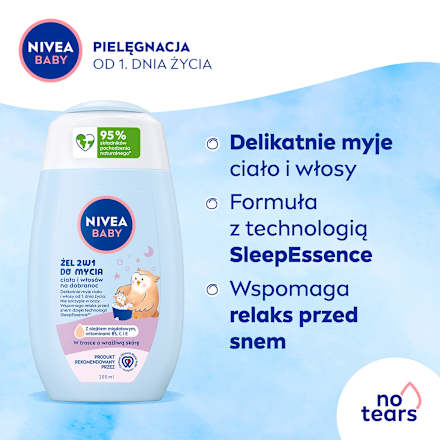 Żel 2w1 do mycia ciała i włosów na dobranoc NIVEA BABY