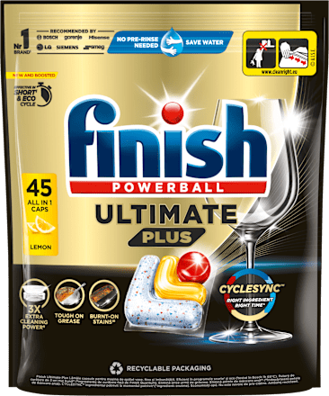 Kapsuly do umývačky riadu Ultimate Plus Intensive Clean & Shine Lemon Finish