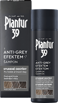 Šampón s Anti-Grey efektom pre hnedé až tmavé vlasy Plantur 39