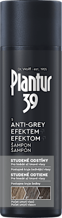 Šampón s Anti-Grey efektom pre hnedé až tmavé vlasy Plantur 39