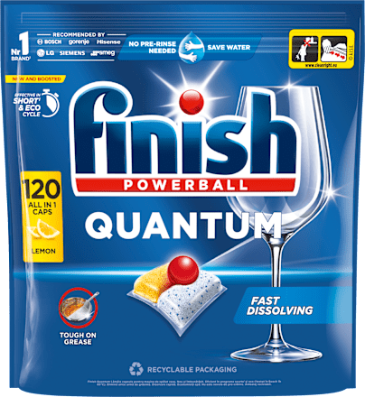 Quantum All in 1 Lemon kapsle do myčky nádobí Finish