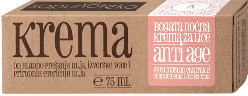 Noćna krema za lice – Anti Age sapunoteka