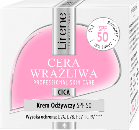 Krem odżywczy SPF 50 Cera Wrażliwa  Lirene
