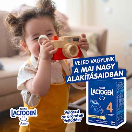 LACTOGEN 4 JUNIOR Vaníliás ízű Tejalapú italpor vitaminokkal és ásványi anyagokkal 2év+ Nestlé