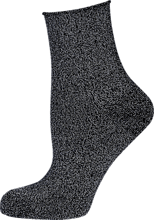 Socken Glamour schwarz, Gr. 39 - 42 (2 Paar) nur die