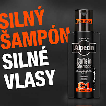Kofeínový šampón C1 Hair Energizer Black Edition Alpecin
