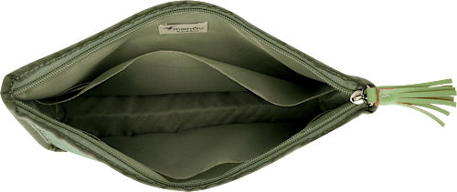 Kulturbeutel grün gesteppt  manòu