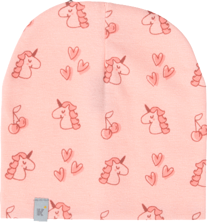Kindermütze Jersey mit Einhorn-Muster PURSET