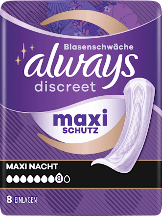 discreet Einlagen Inkontinenz Ultimate Nacht always