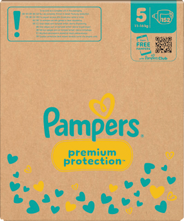 Windeln Premium Protection Gr. 5 Junior (11-16 kg) Monatsbox Pampers