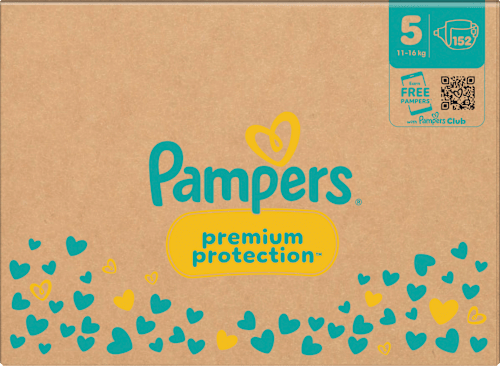 Windeln Premium Protection Gr. 5 Junior (11-16 kg) Monatsbox Pampers